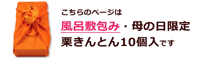 母の日 風呂敷包み ミニカーネーション 栗きんとん10個入 岐阜 中津川 ちこり村 本店